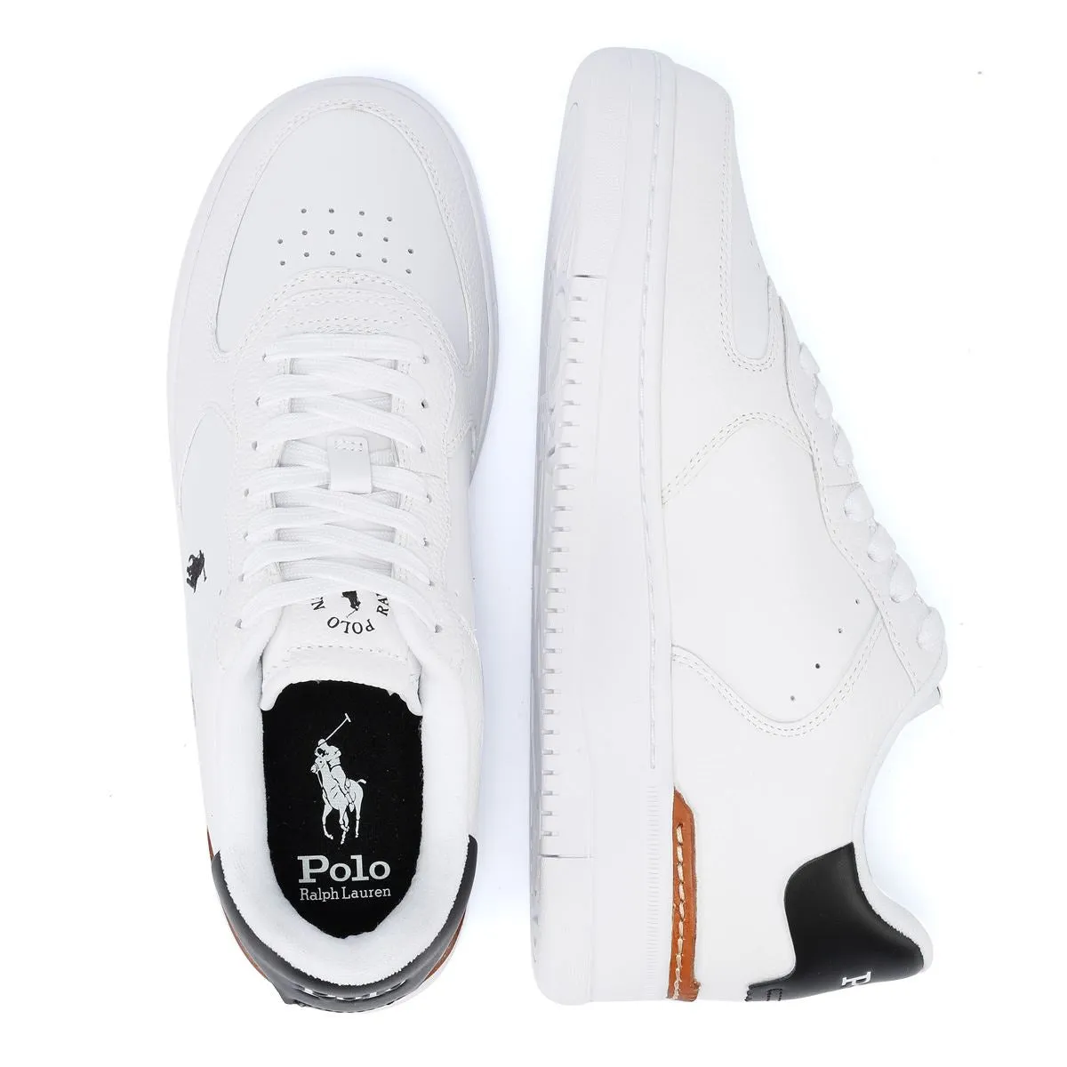 Ralph Lauren Masters Court Low White/Black Trainers