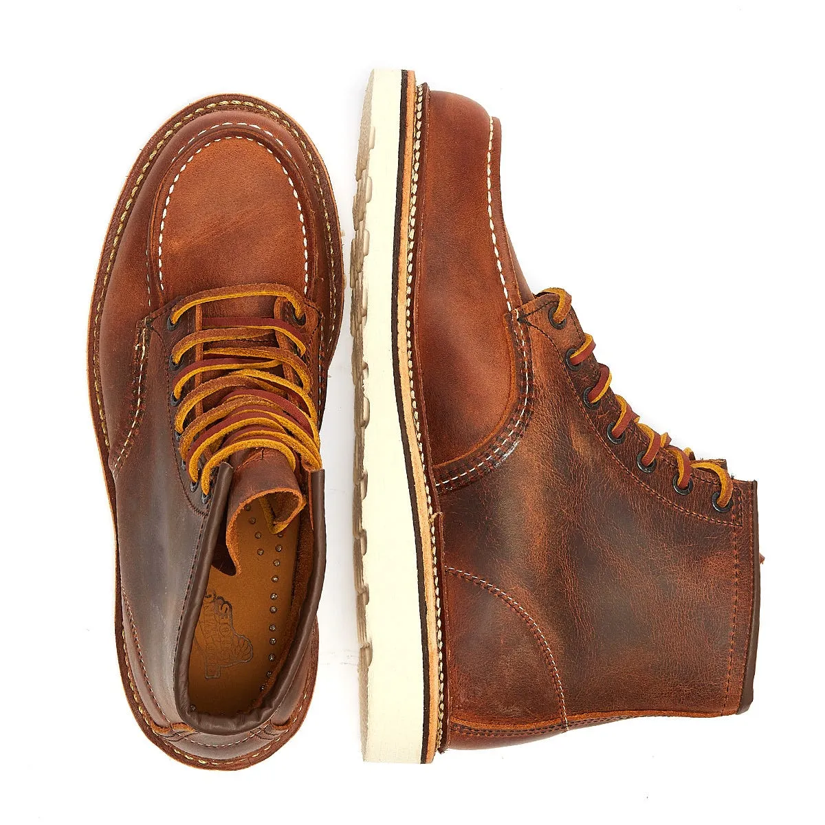 Red Wing Shoes Classic Moc Toe R&T Mens Copper Brown Boots