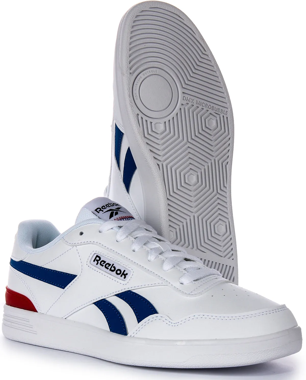 Reebok Court Advance Court In White Blue Red