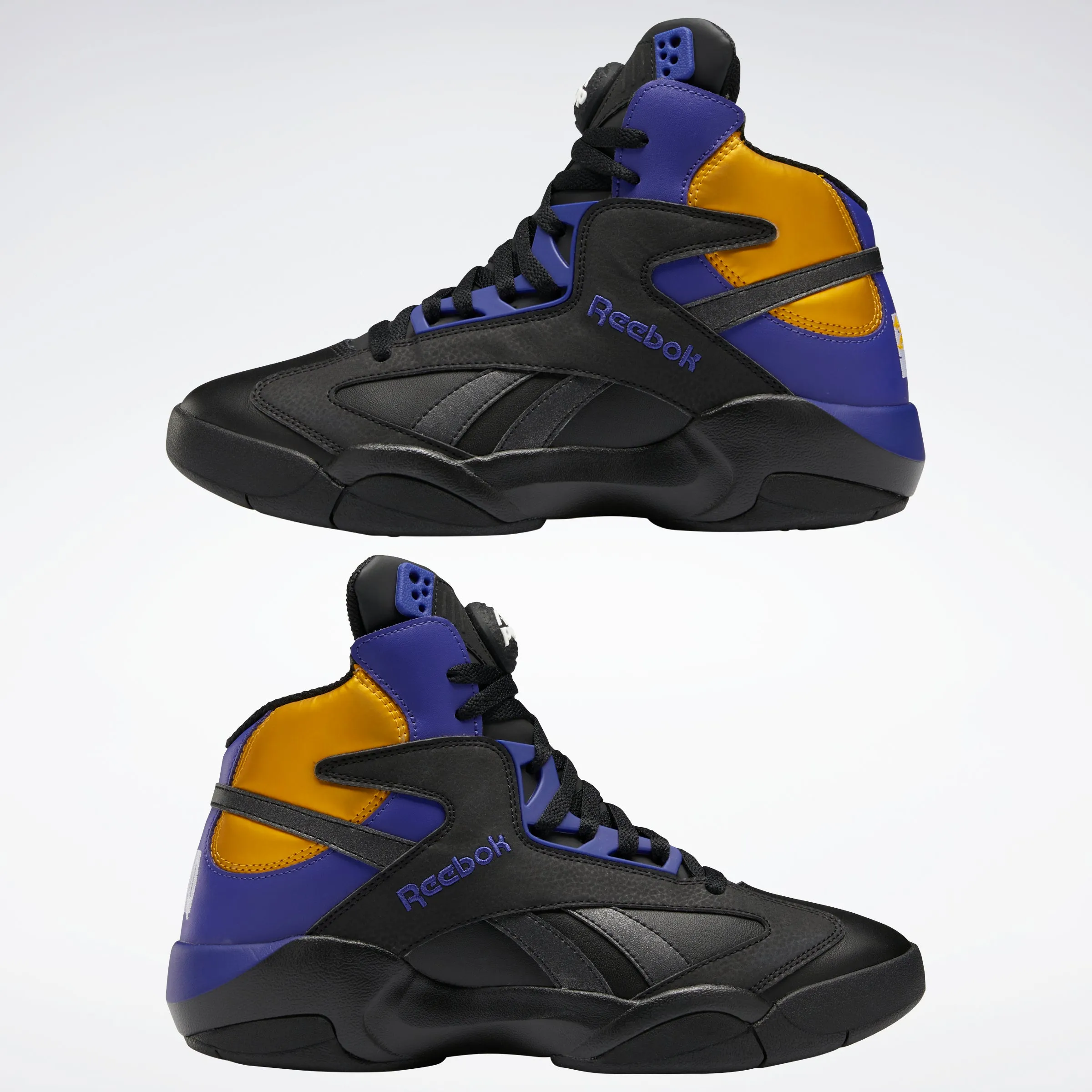 Reebok Footwear Men Shaq Attaq Shoes Cblack/Bolprp/Cogold