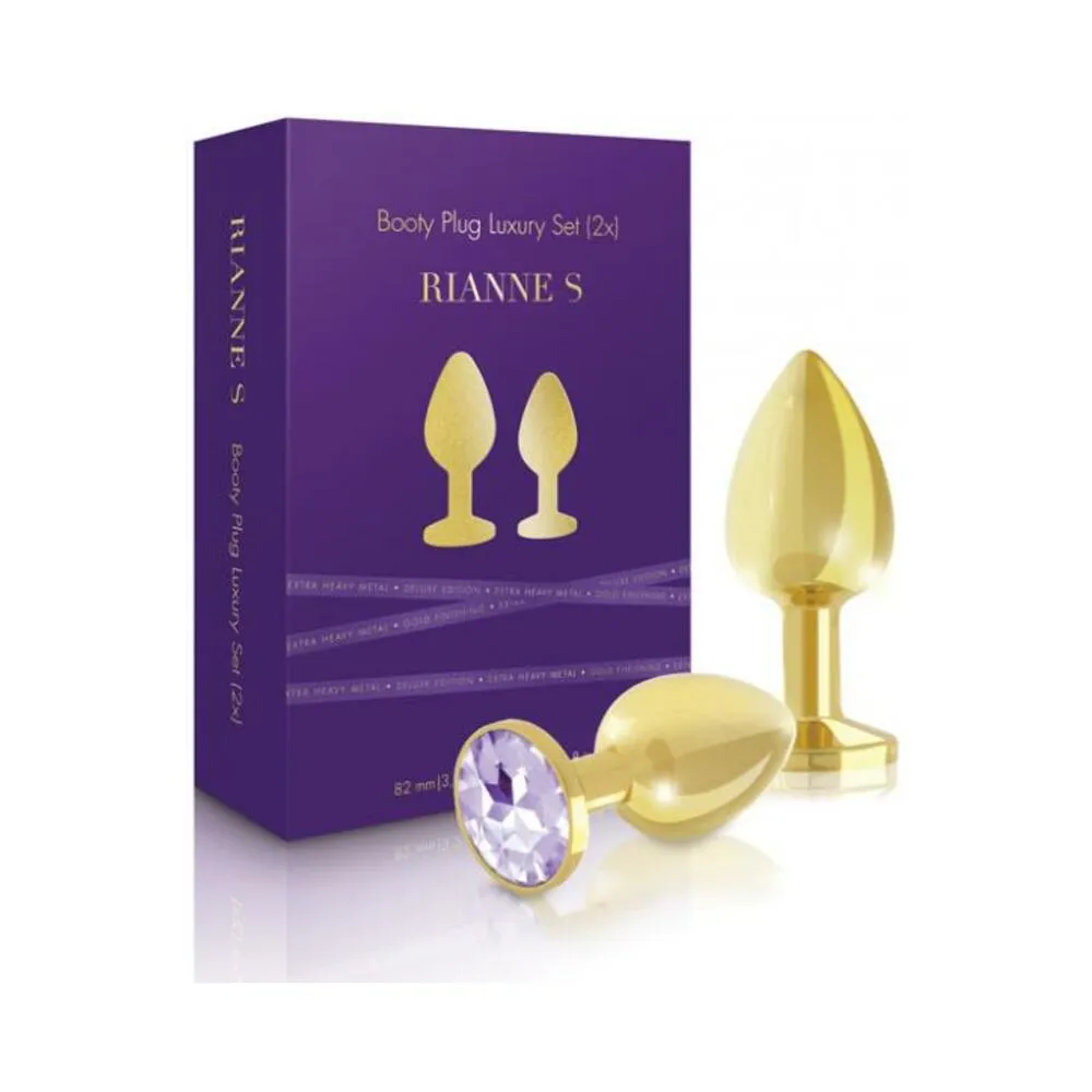 Rianne S Booty Plug Set 2X Metal Gold