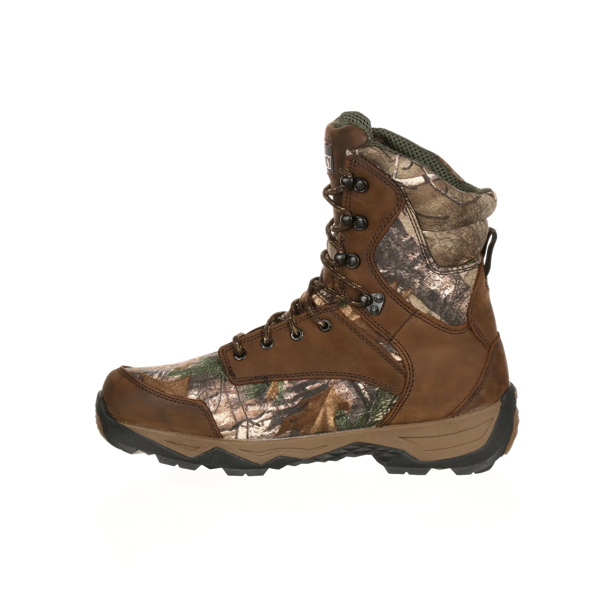 Rocky Mens Realtree Xtra Leather Retraction WP 800G Hunting Boots