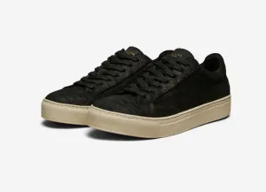 Selected Femme Donna Suede Trainer - Black