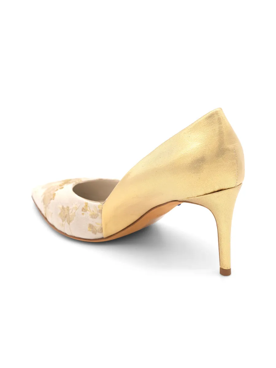 Seline Pointed Toe Pump Brocade