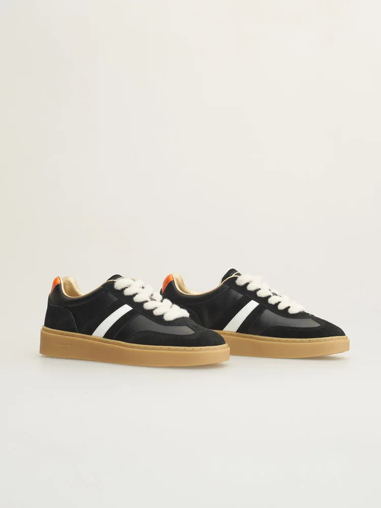 Serafini Court Trainers Black, Grey & Orange