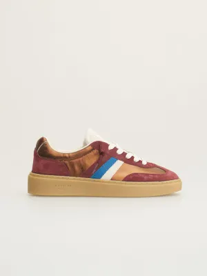 Serafini Court Trainers Bronze, Burgundy & Milk