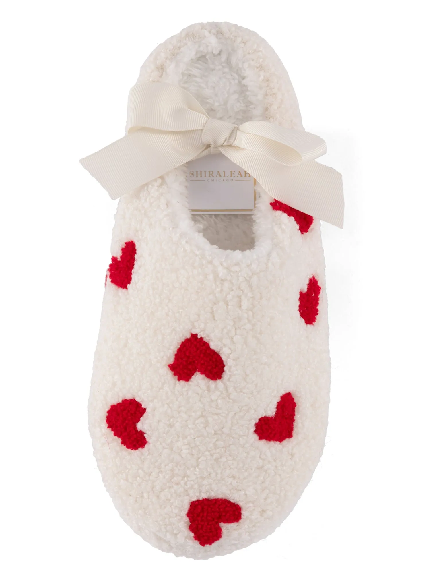 Shiraleah Hearts Slippers, Ivory