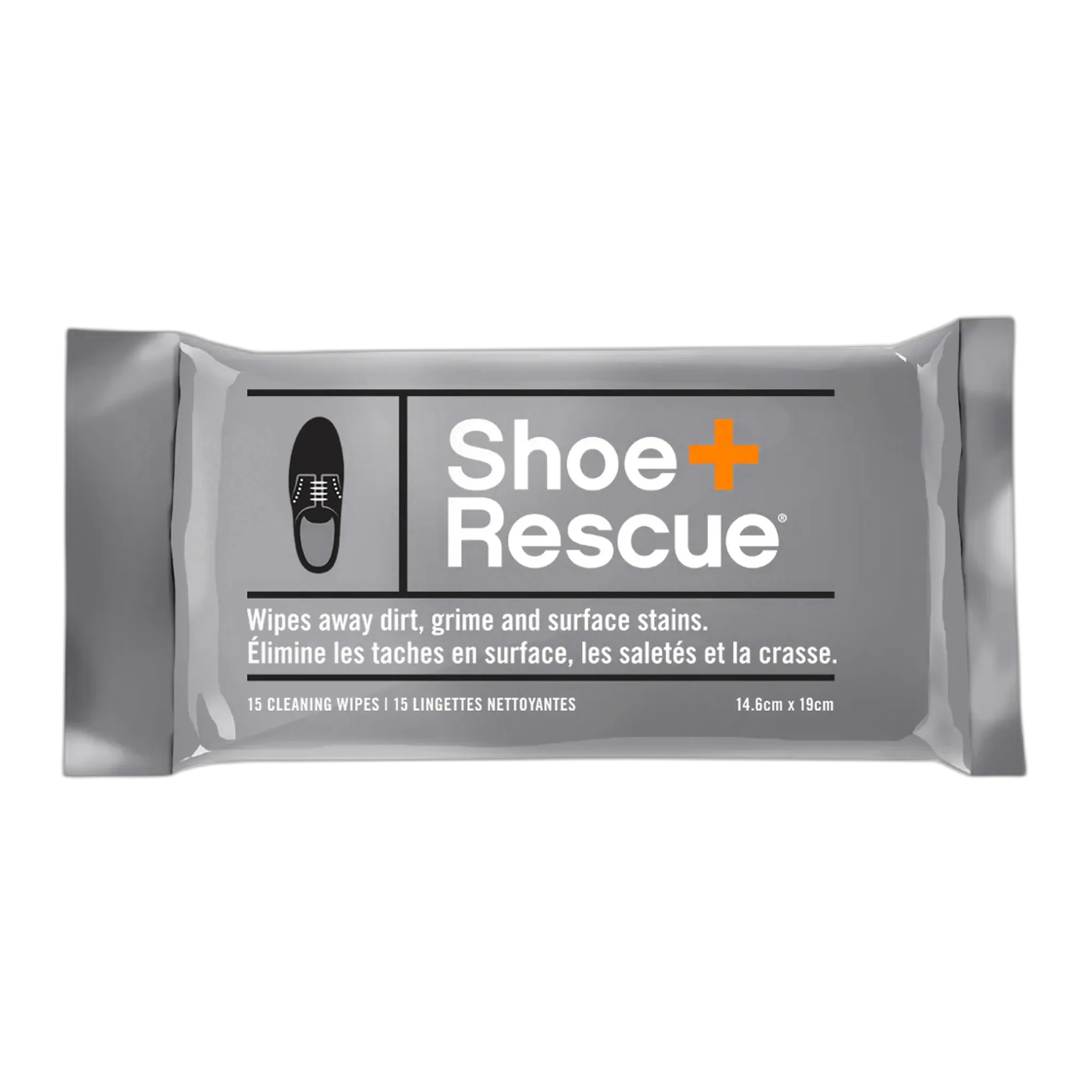 ShoeRescue All-Natural Shoe Cleaning Wipes - Resealable Pack of 15