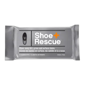 ShoeRescue All-Natural Shoe Cleaning Wipes - Resealable Pack of 15