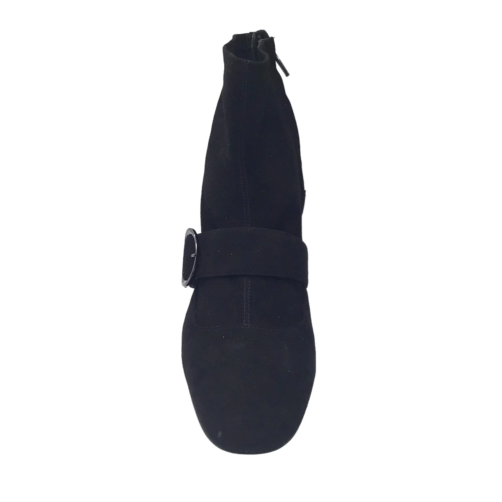 SJP by Sarah Jessica Parker Black Buckle Detail Suede Ankle Boots