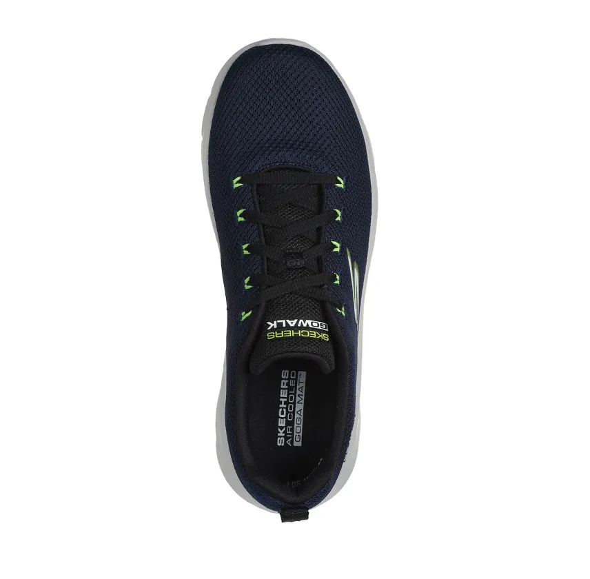 Skechers Mens Trainer Go Walk Flex Vespid Navy/Lime