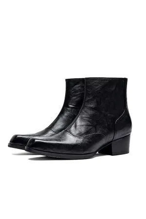 Sleek Edge Pointed Toe Ankle Boots