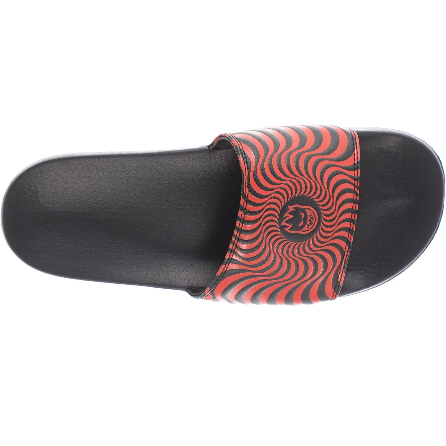 Spitfire Classic Swirl Slide Slippers - Black/Red