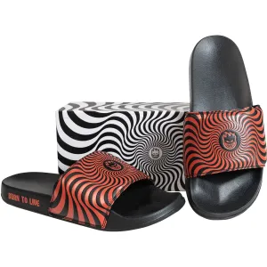 Spitfire Classic Swirl Slide Slippers - Black/Red