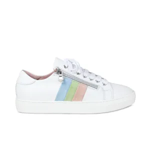 Sprint: White Leather & Multi Pastel