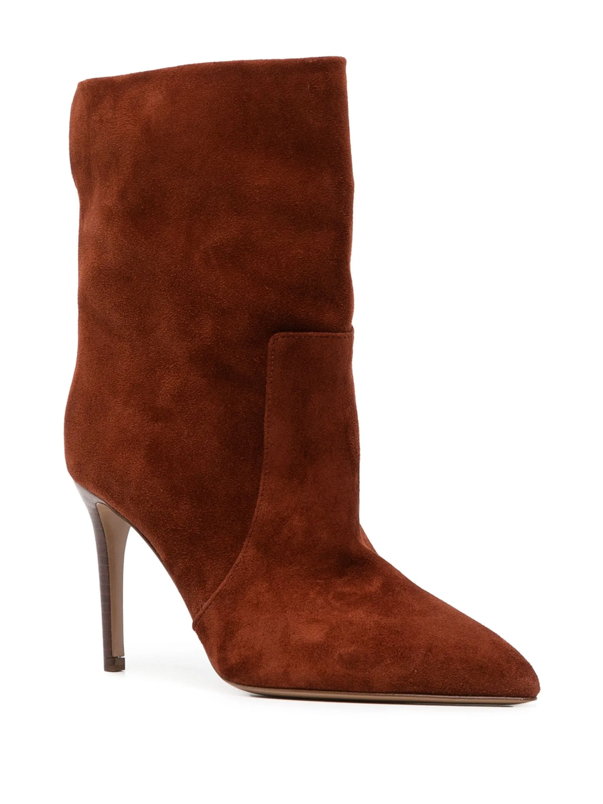 STILETTO 85MM POINTED-TOE SUEDE ANKLE BOOTS