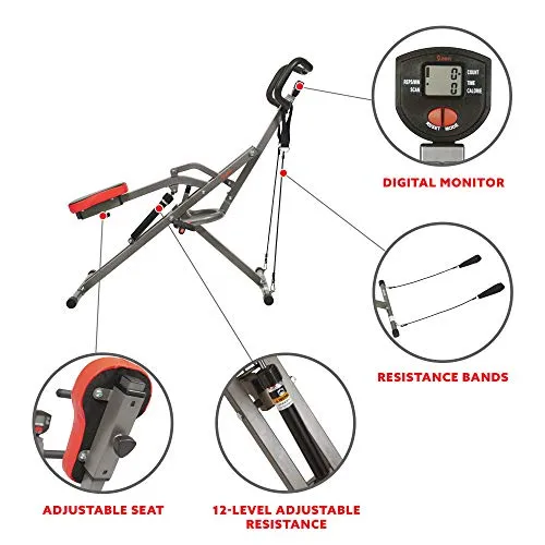 Sunny Health & Fitness Row-N-Ride PRO™ Squat Assist Trainer - SF-A020052