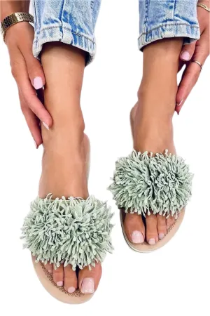 TEEK - Green Burst Pom Slides