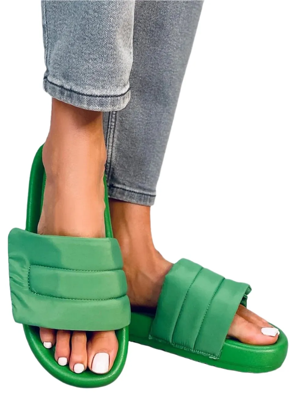 TEEK - Green Nylon Velcro Band Slides