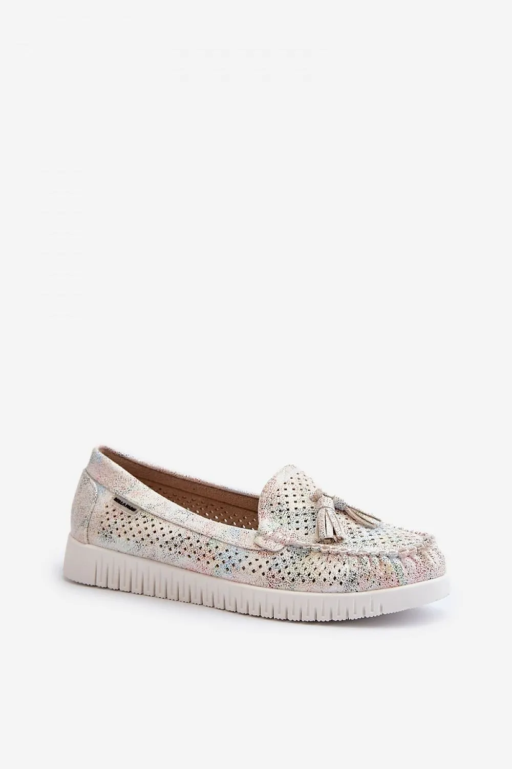 TEEK - Tassel Poked Mesh Moccasin Loafers