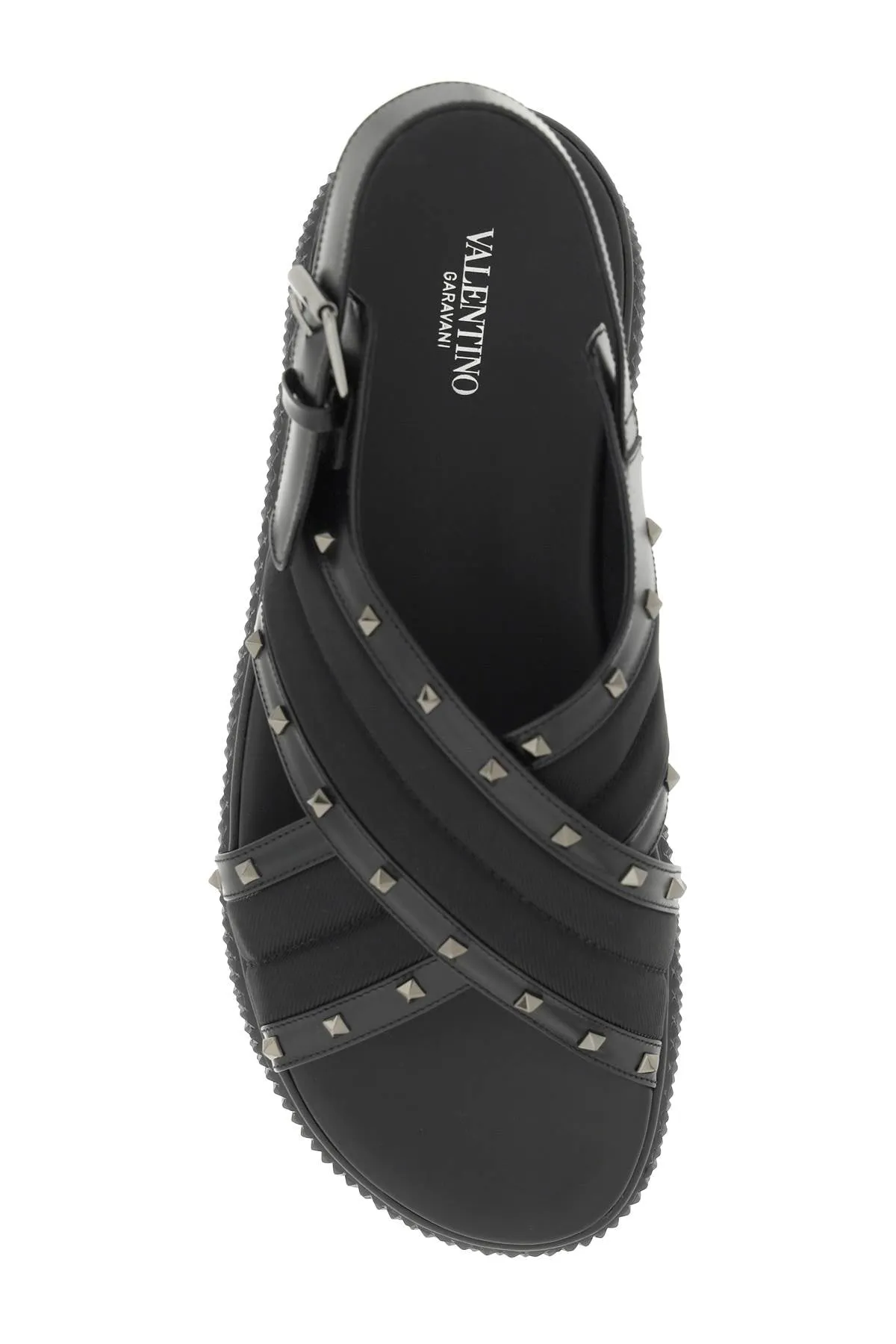 Valentino garavani rockstud nylon and leather sandals