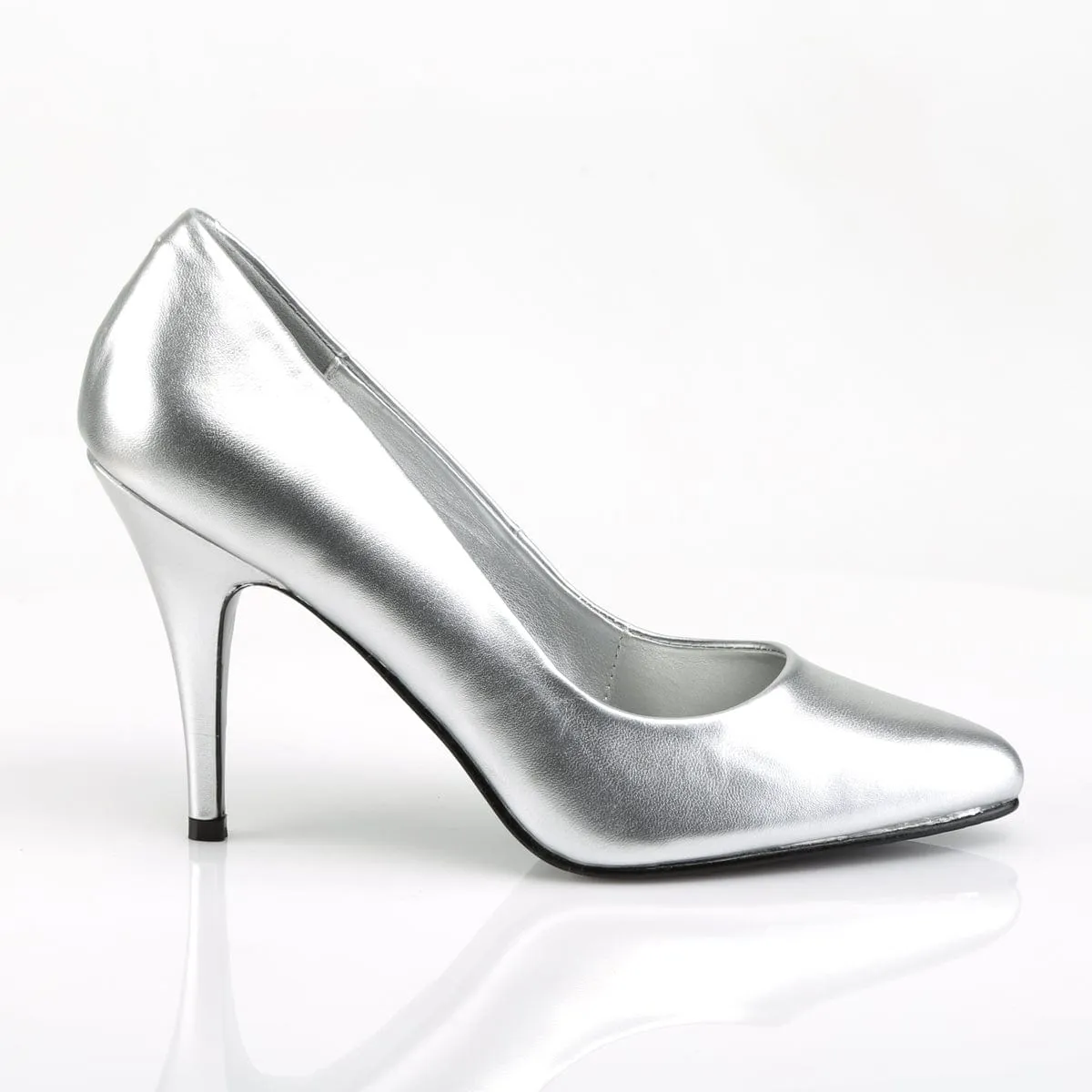 VANITY-420 Silver Faux Leather