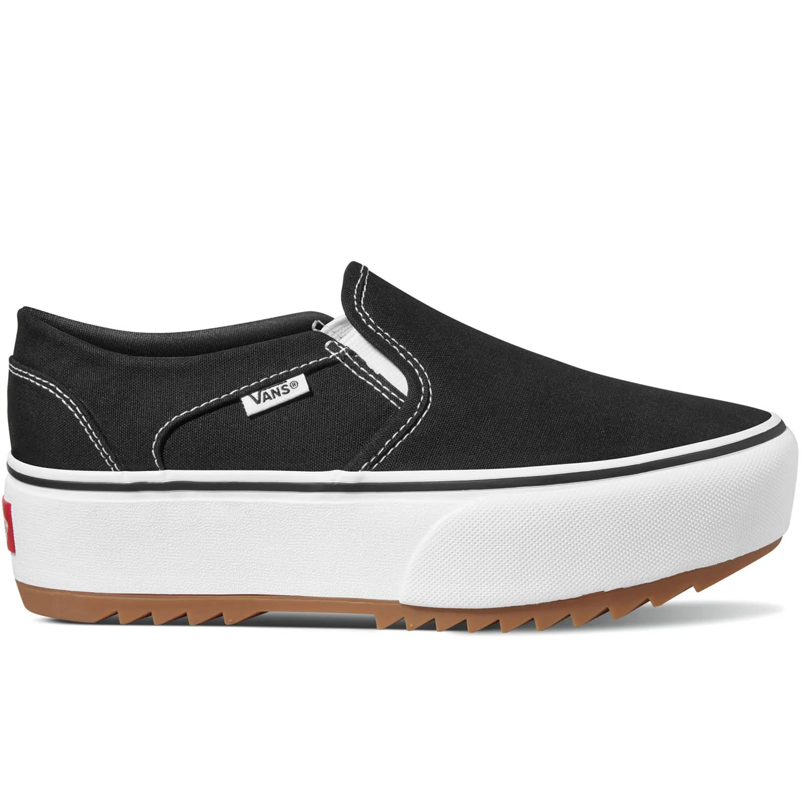 Vans Womens Asher Platform Slip On Low Rise Trainers