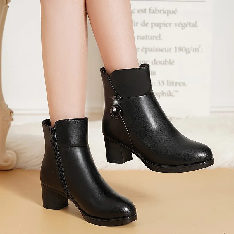 Velvet Short Boots