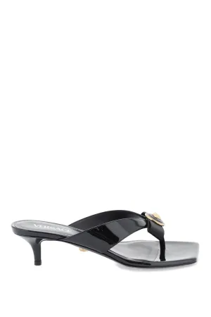 Versace gianni ribbon thong mules