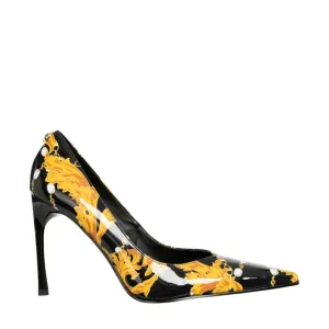 Versace Jeans Couture Baroque Chain Patent Pumps