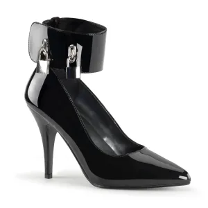 Wide Band DOUBLE Locking Ankle Strap Pump Fetish Shoes 4-inch Heel VANITY-434