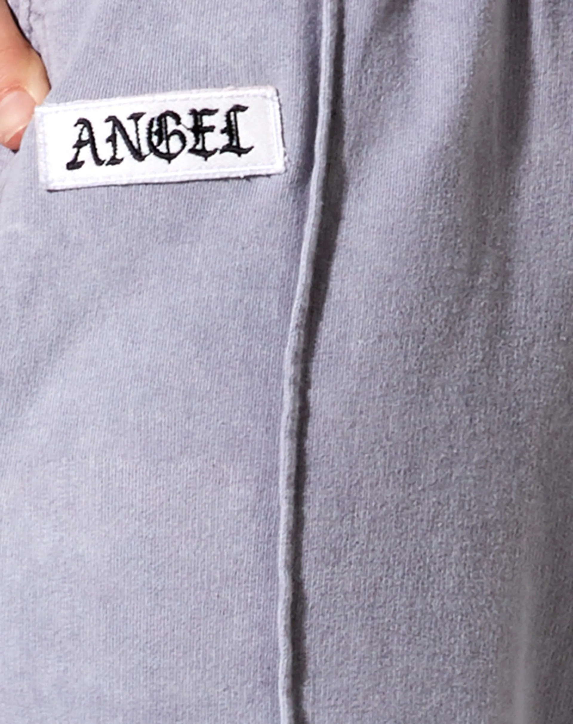 Wungu Trouser in Grey Wash 'Angel' Embro Label