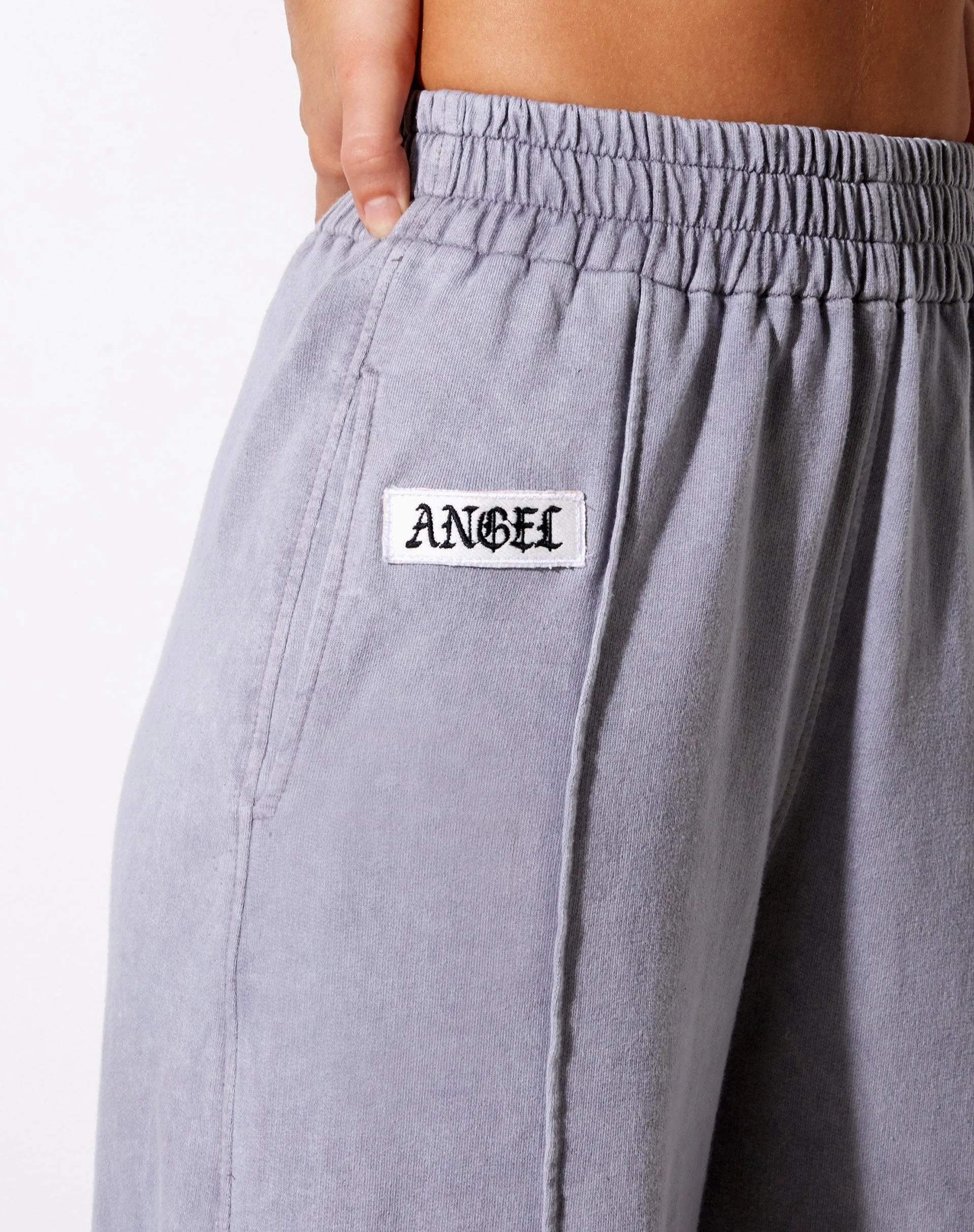 Wungu Trouser in Grey Wash 'Angel' Embro Label