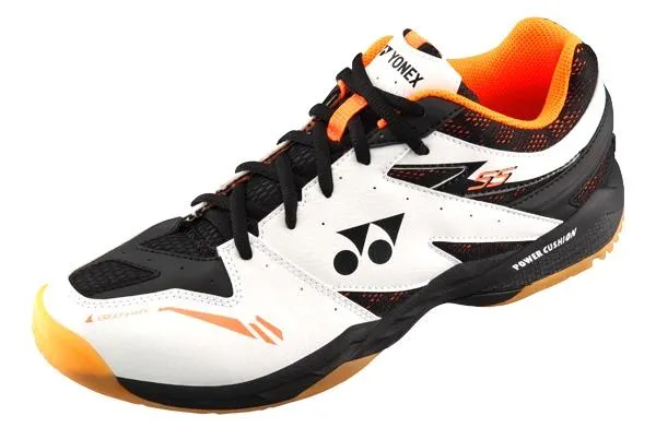 Yonex Power Cushion 55 White/Orange Unisex Court Shoes