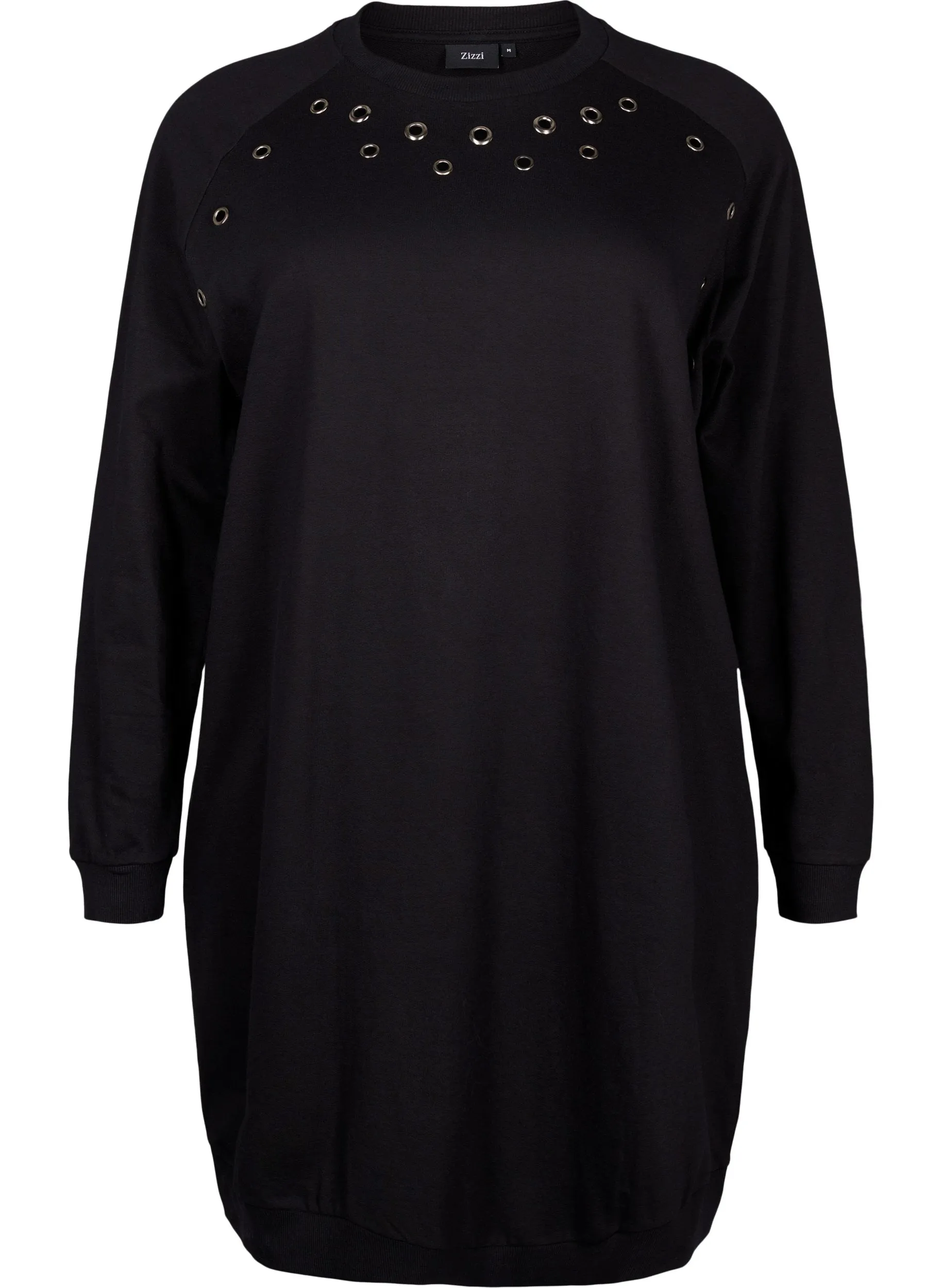 Zizzi Laura Sweater Tunic in Black